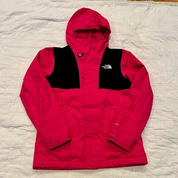 North Face girls Dryvent jacket dark pink medium 10/12 GUC - Picture 1 of 16